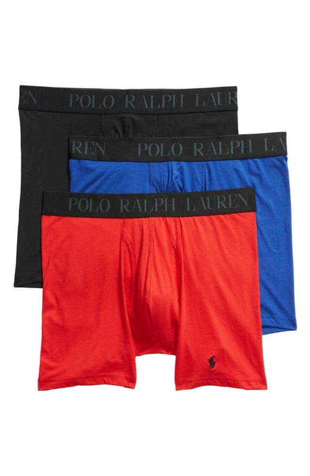 Lux 4d-flex Cotton Modal Boxer Brief 3-pack In Royal,red,black Product Image