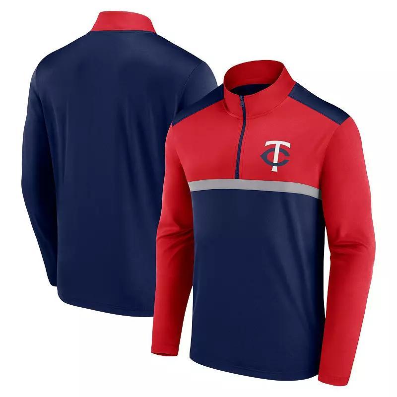 Mens Fanatics Minnesota Twins Unstoppable Quarter-Zip Top Blue Product Image