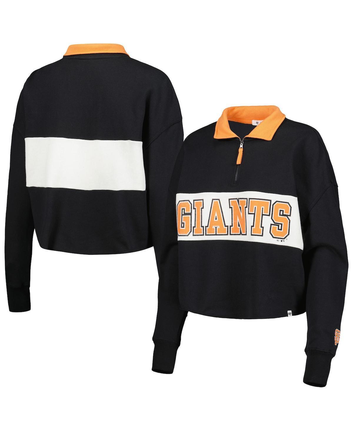 Womens 47 San Francisco Giants Remi Quarter-Zip Cropped Top Product Image