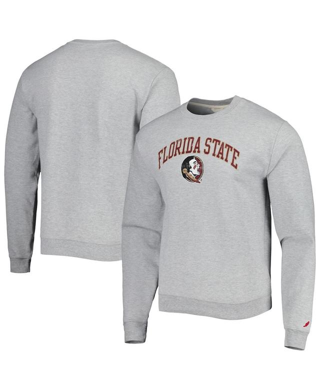 Mens League Collegiate Wear Gray Florida State Seminoles 1965 Arch Essential Fleece Pullover Sweatshirt Product Image