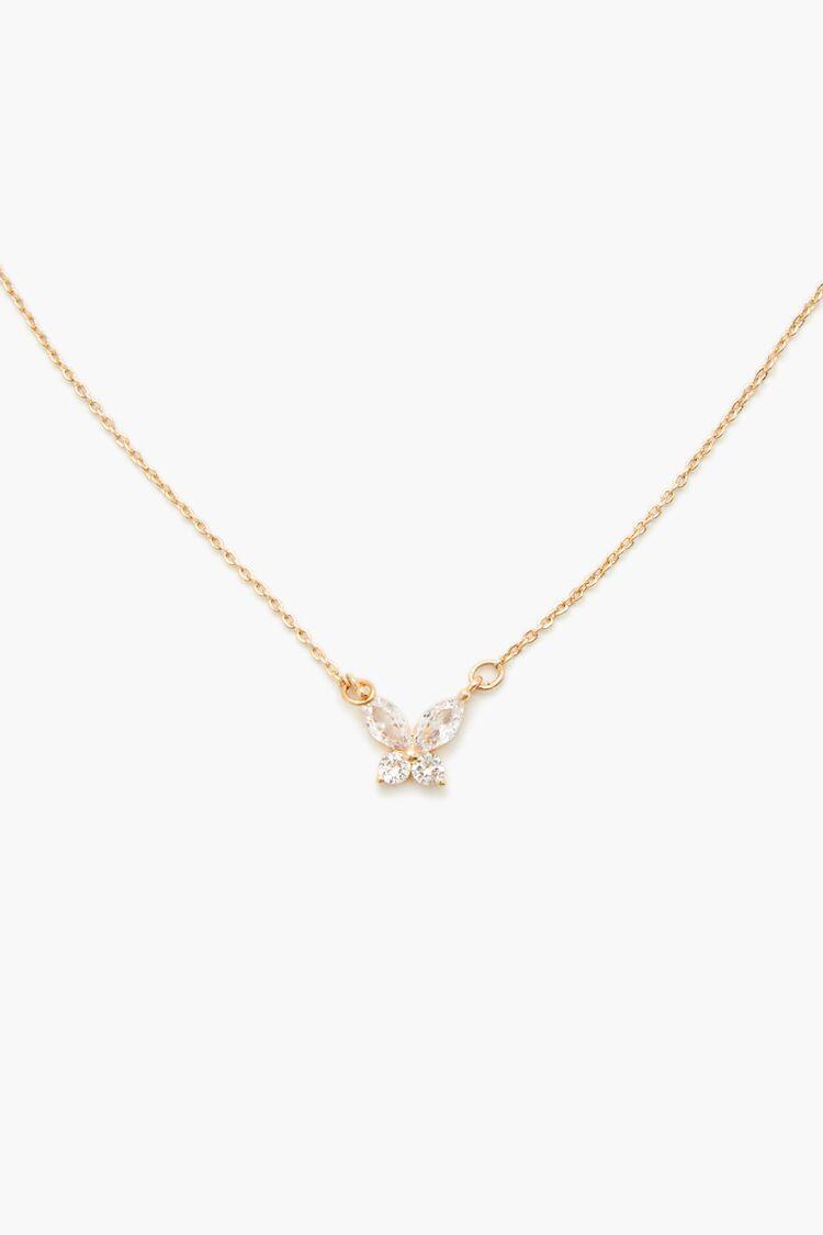 CZ Butterfly Charm Necklace | Forever 21 Product Image