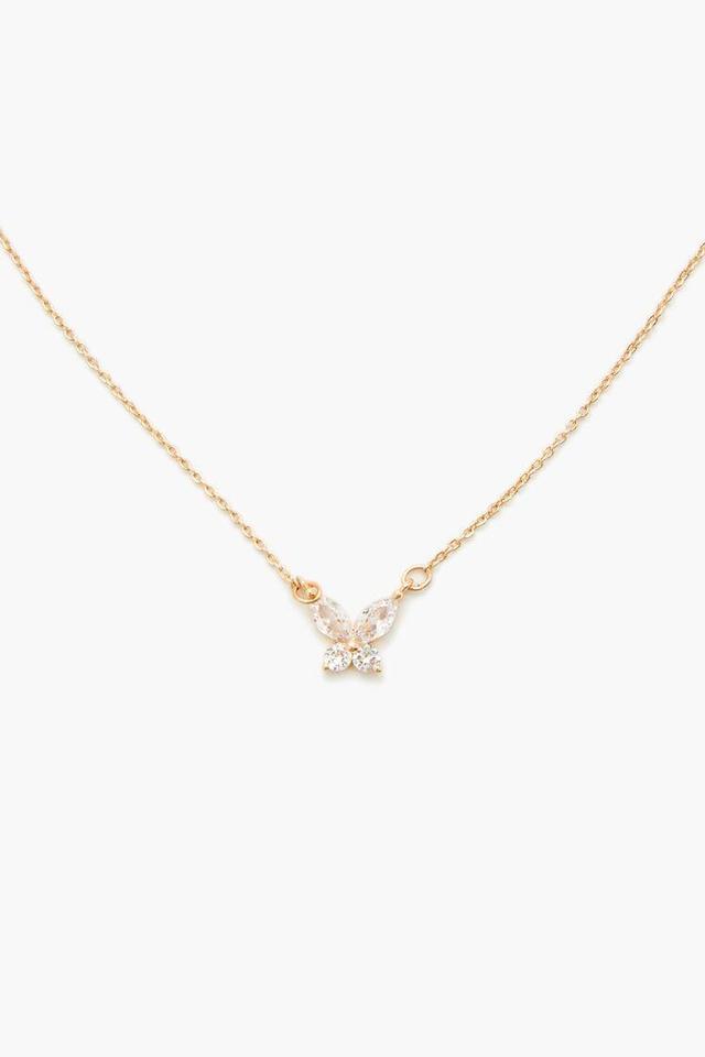 CZ Butterfly Charm Necklace | Forever 21 Product Image