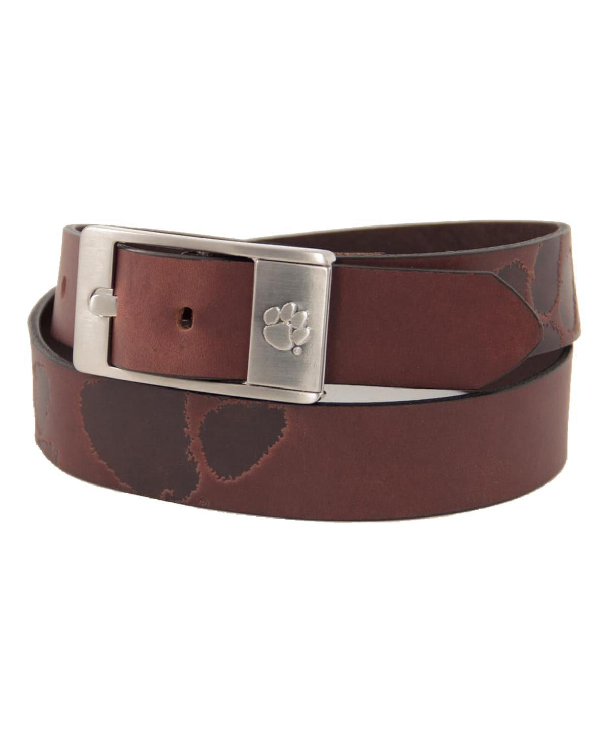 Mens Clemson Tigers Brandish Leather Belt Product Image