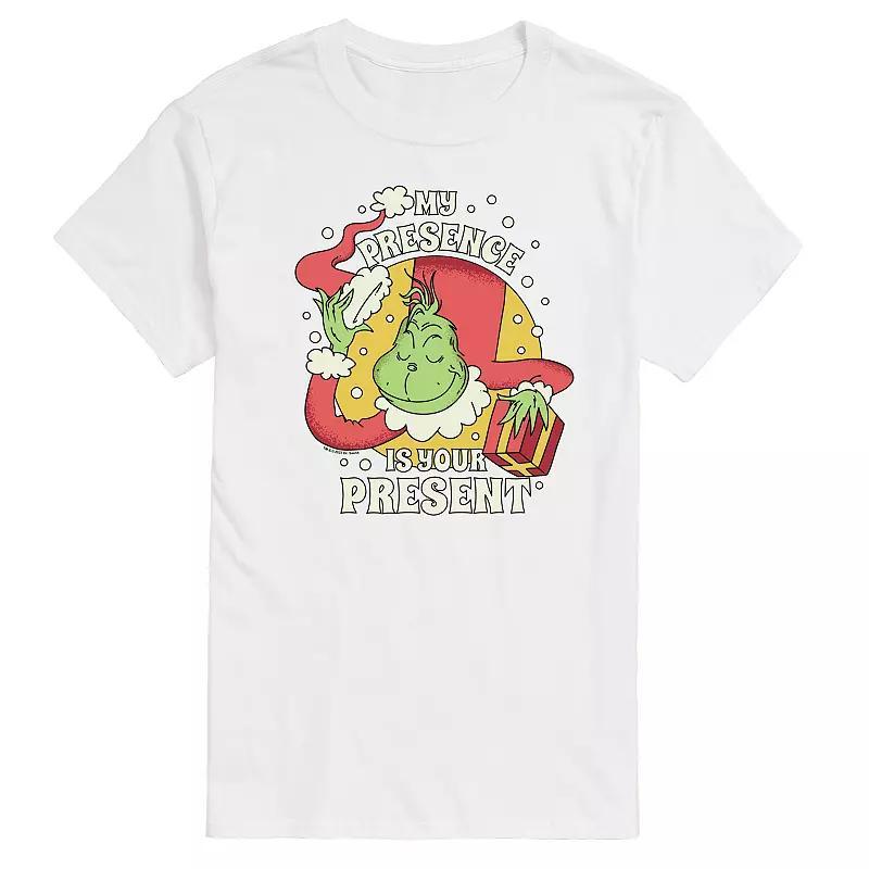 Mens Dr. Seuss The Grinch My Presence Is Your Present Graphic Tee Product Image