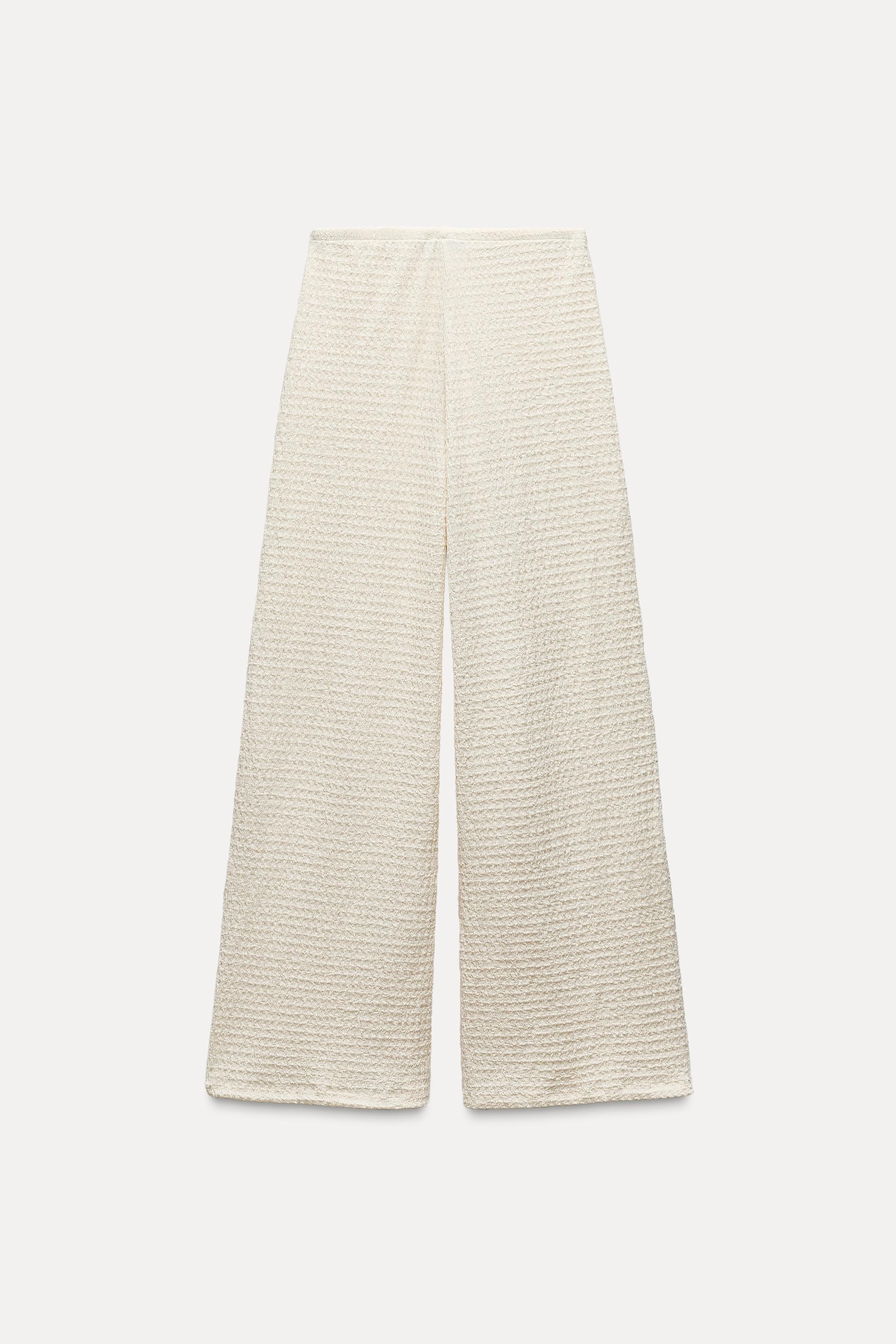 TEXTURED STRAIGHT LEG PANTS Product Image