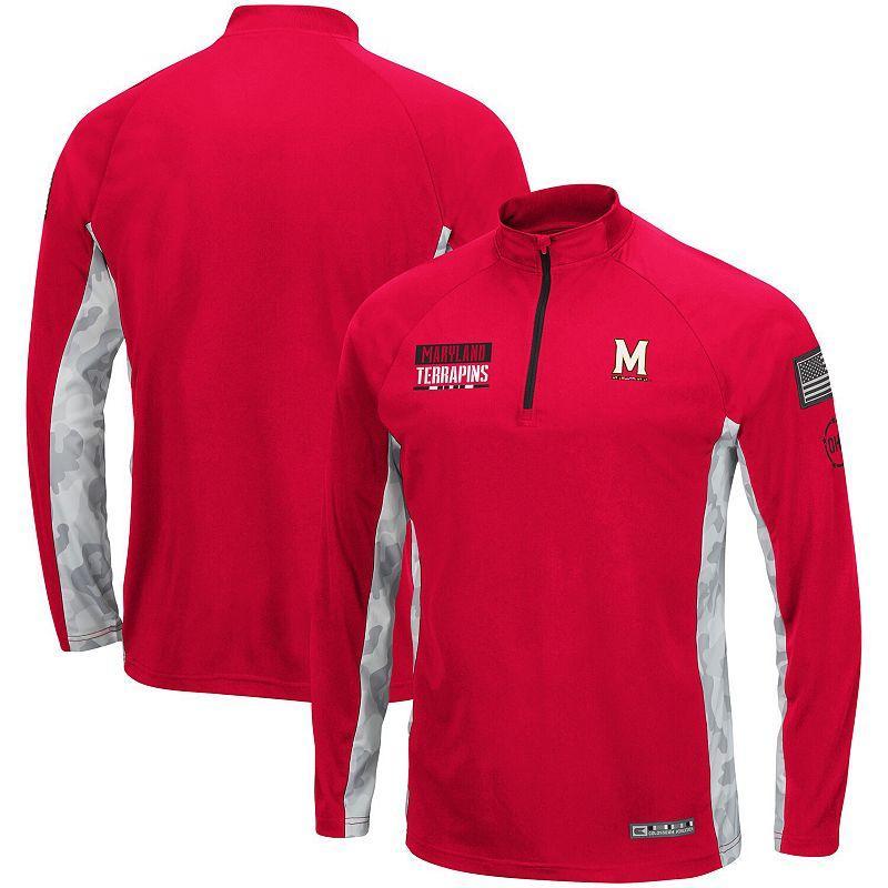 Mens Colosseum Maryland Terrapins OHT Military Appreciation Snow Cruise Raglan 1/4-Zip Jacket Product Image