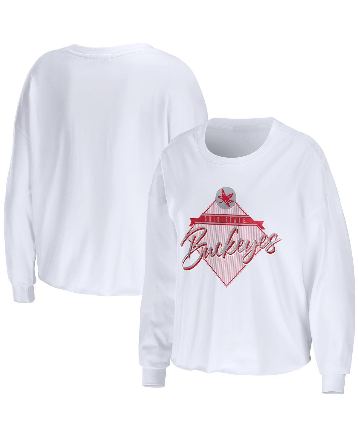 Womens NCAA Ohio State Buckeyes Cropped Long Sleeve T-Shirt Product Image