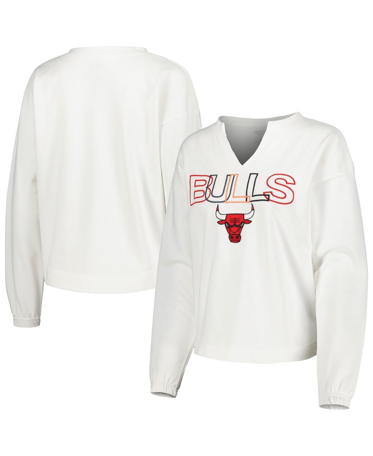 Womens Concepts Sport Chicago Bulls Sunray Notch Neck Long Sleeve T-Shirt Product Image