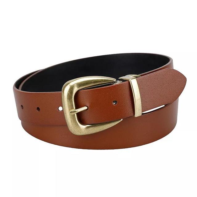 Levis Womens Reversible Western-Style Buckle Leather Belt - Tan Product Image