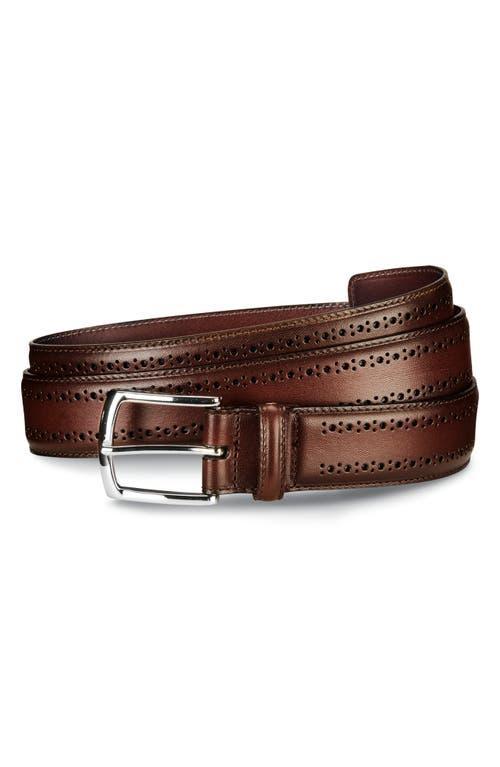 Allen Edmonds Manistee Brogued Leather Belt Product Image