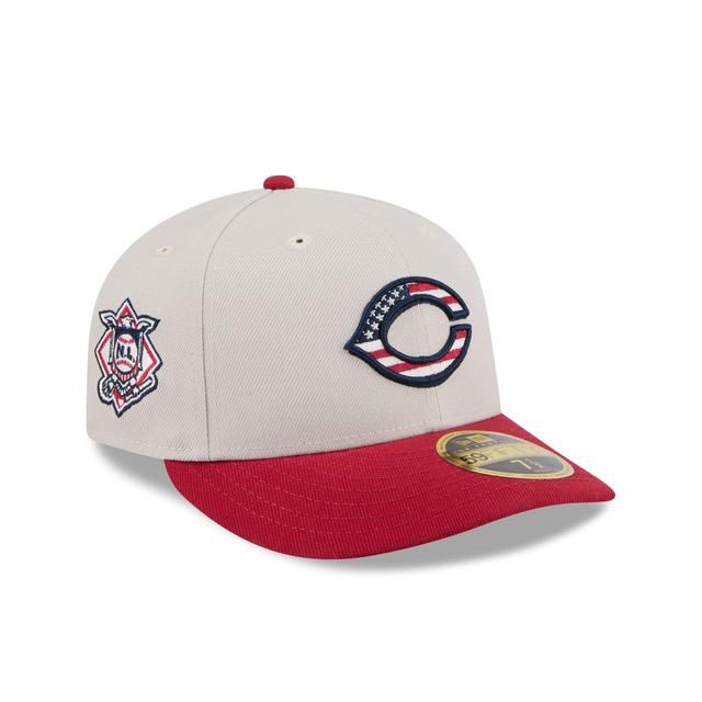 Cincinnati Reds Independence Day 2024 Low Profile 59FIFTY Fitted Hat Male Product Image