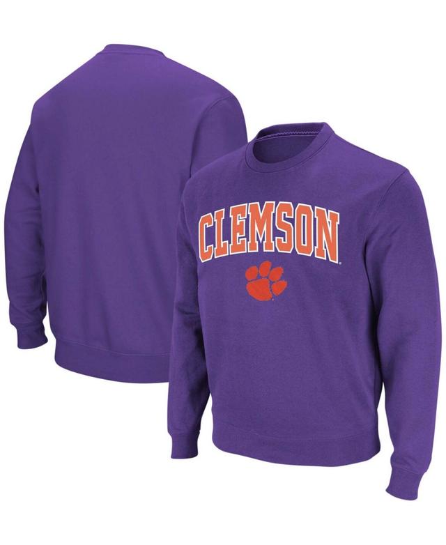 Colosseum Mens Clemson Tigers Arch & Logo Pullover Sweatshirt Product Image