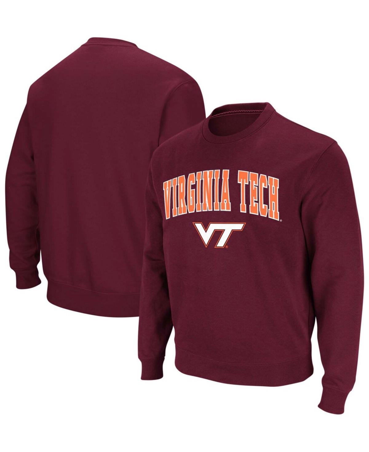 Colosseum Mens Virginia Tech Hokies Arch and Logo Crew Neck Sweatshirt Product Image