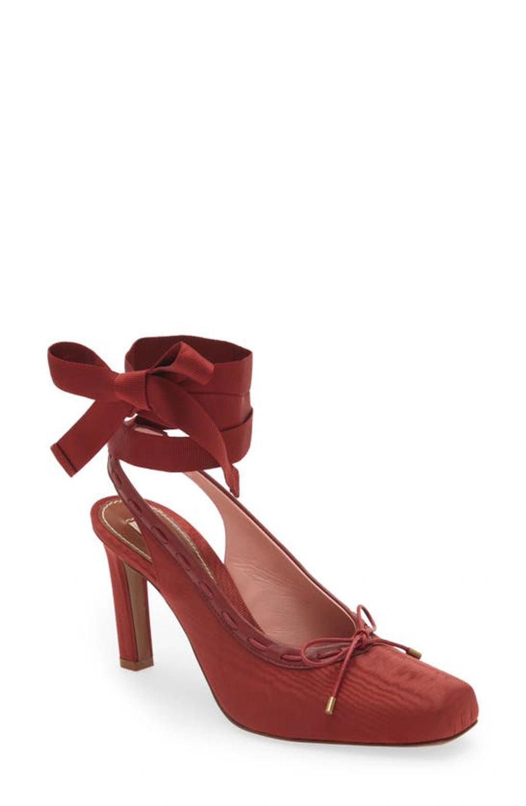 Ankle Tie Pump In Brick Product Image