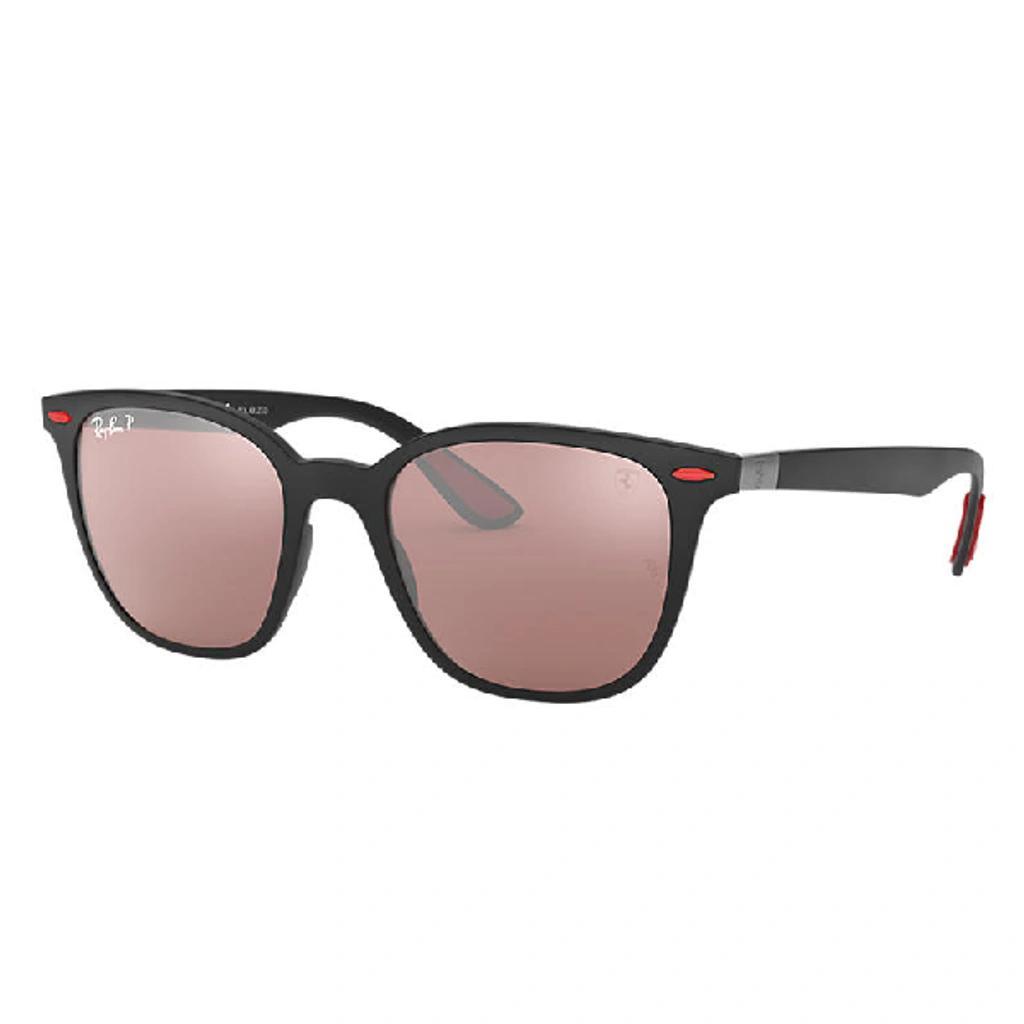 RAY BAN Rb4195m Scuderia Ferrari Collection Sunglasses Black Frame Violet Lenses Polarized 52-20 In Pink Product Image