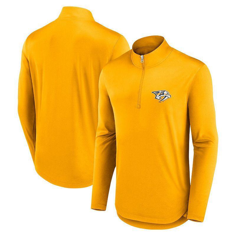 Mens Fanatics Branded Gold Nashville Predators Mock Neck Quarter-Zip Top Product Image