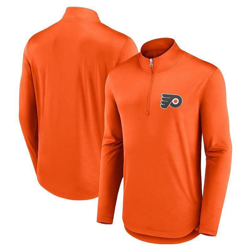 Mens Fanatics Orange Philadelphia Flyers Mock Neck Quarter-Zip Top Product Image