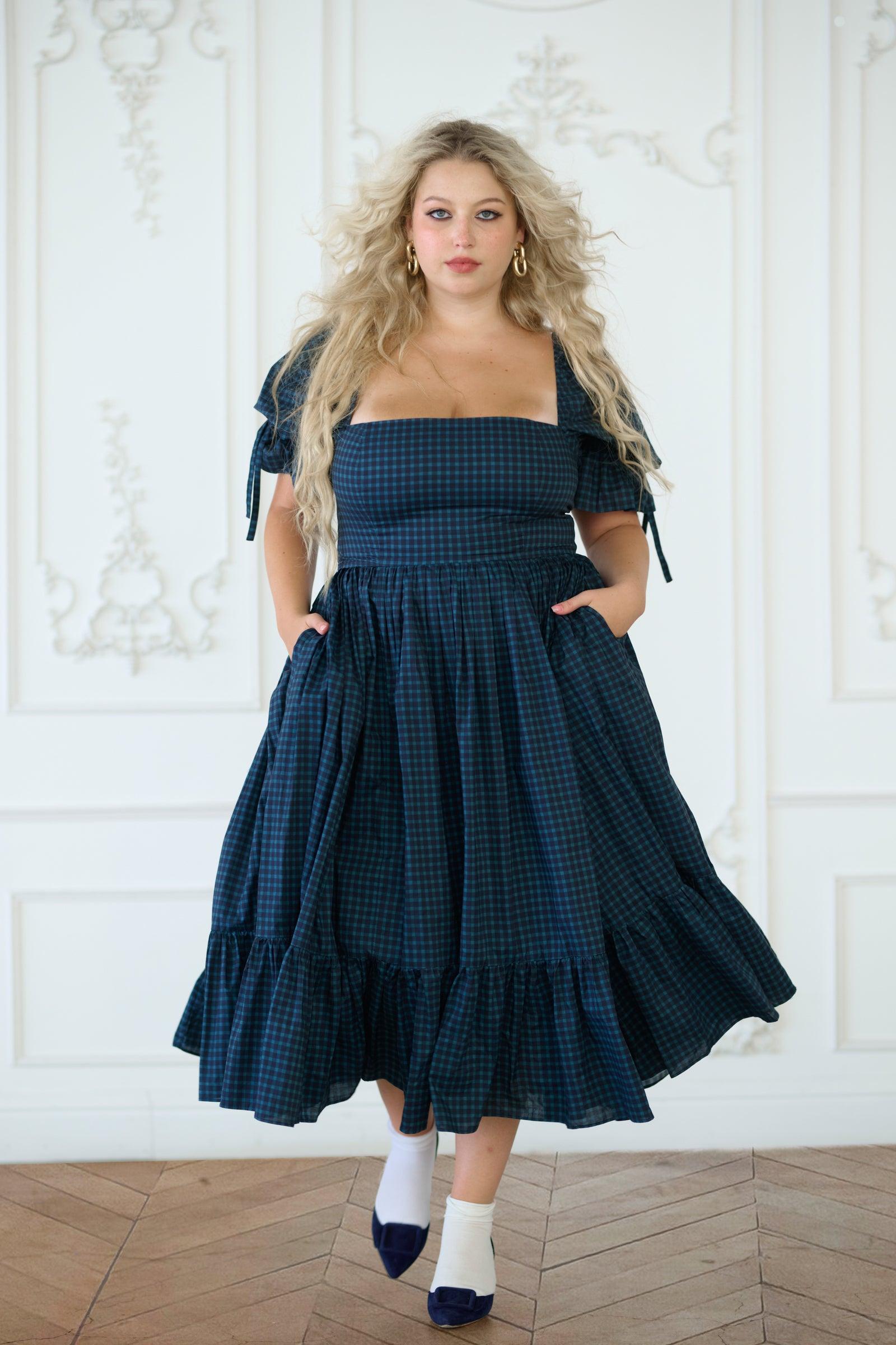 The Farmhouse Tartan Market Dress Product Image