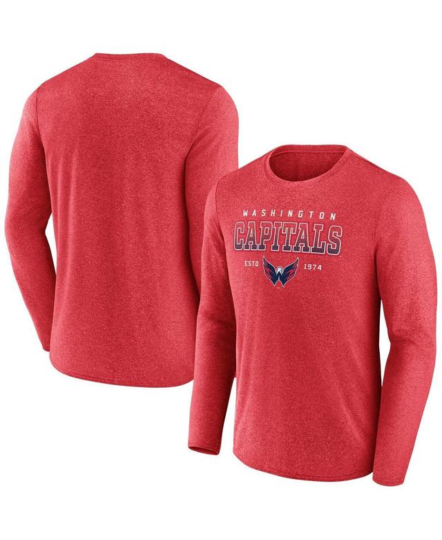 Mens Fanatics Branded Heather Washington Capitals Long Sleeve T-Shirt Product Image