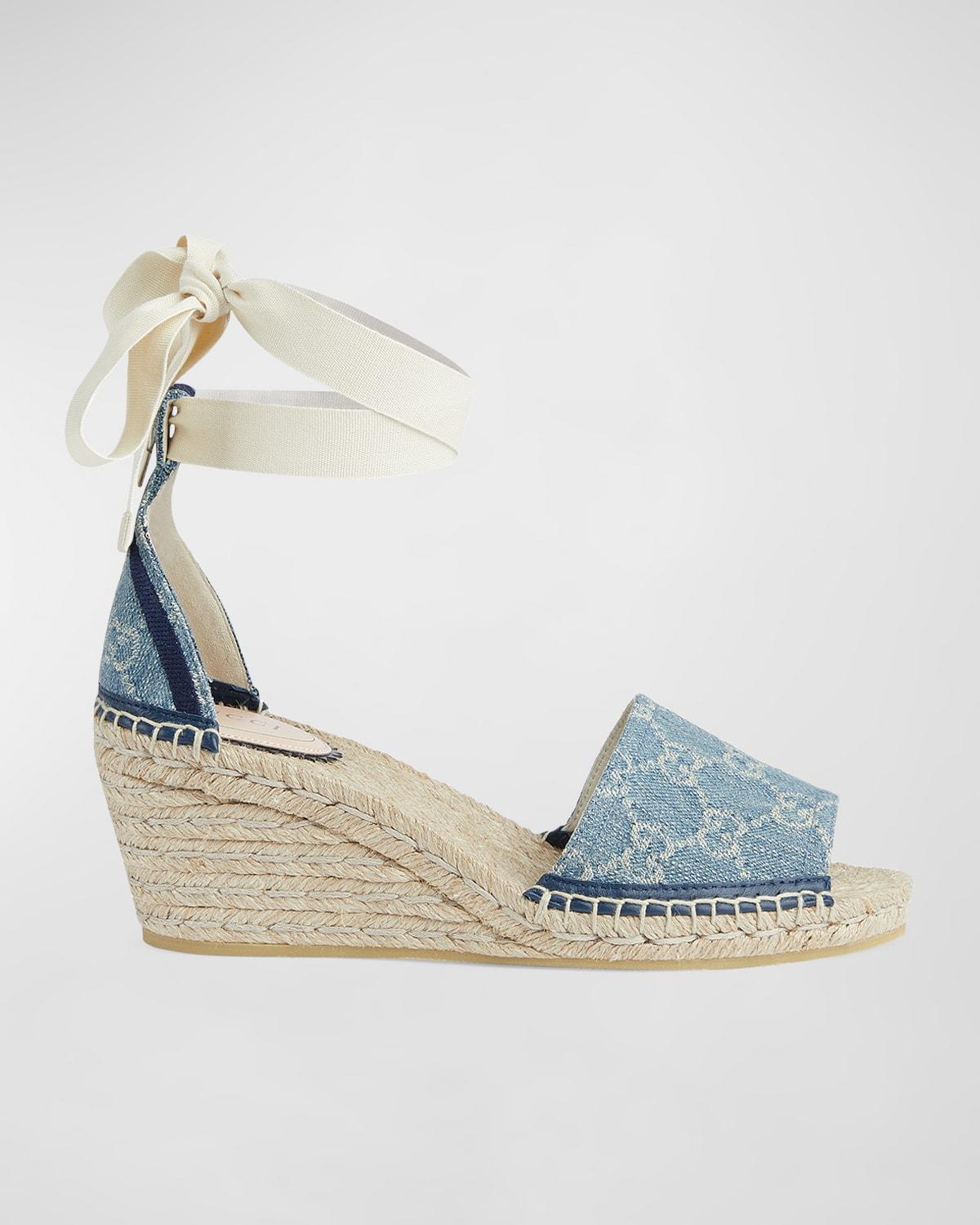 Womens Pilar 51MM Denim Wedge Sandals Product Image