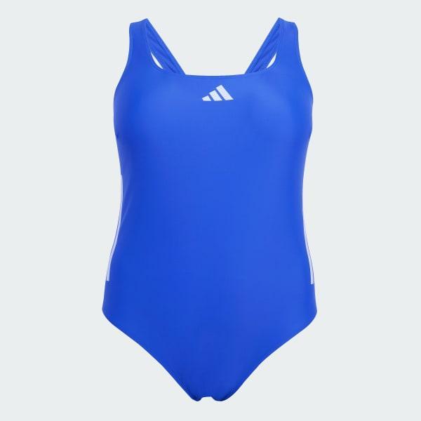 3-Stripes C-Back Swimsuit (Plus Size) Product Image