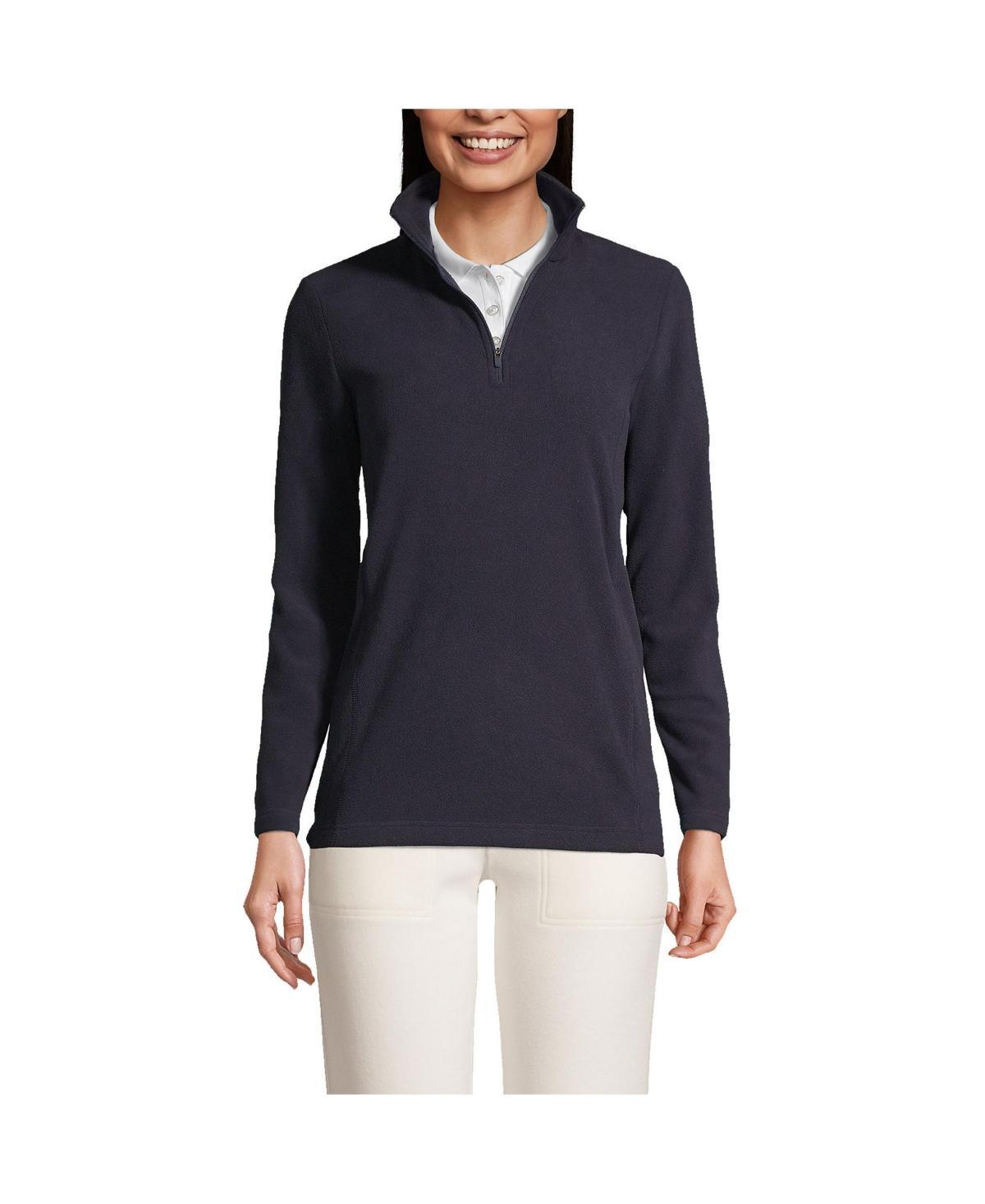 Lands End Womens Thermacheck 100 Fleece Quarter Zip Pullover Top Product Image