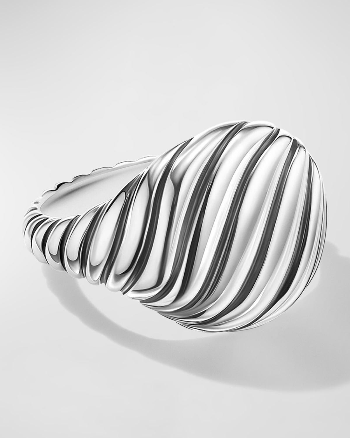 David Yurman Sterling Silver Sculpted Cable Pinky Ring Product Image