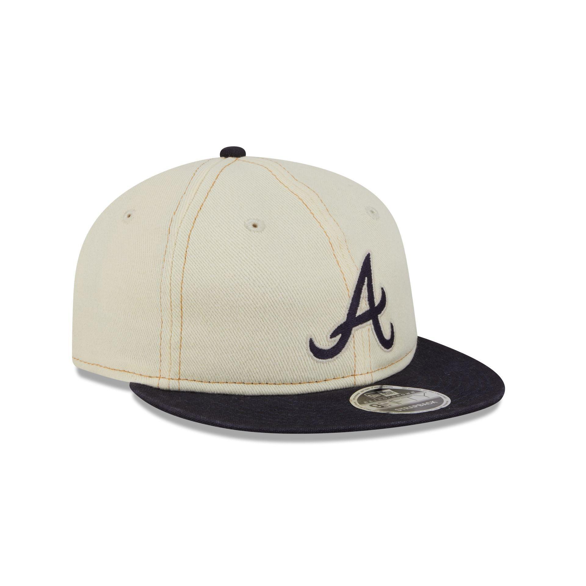 Atlanta Braves Chrome Denim Retro Crown 9FIFTY Adjustable Hat Male Product Image