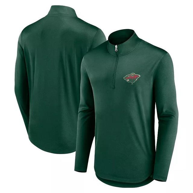 Mens Fanatics Branded Minnesota Wild Mock Neck Quarter-Zip Top Product Image