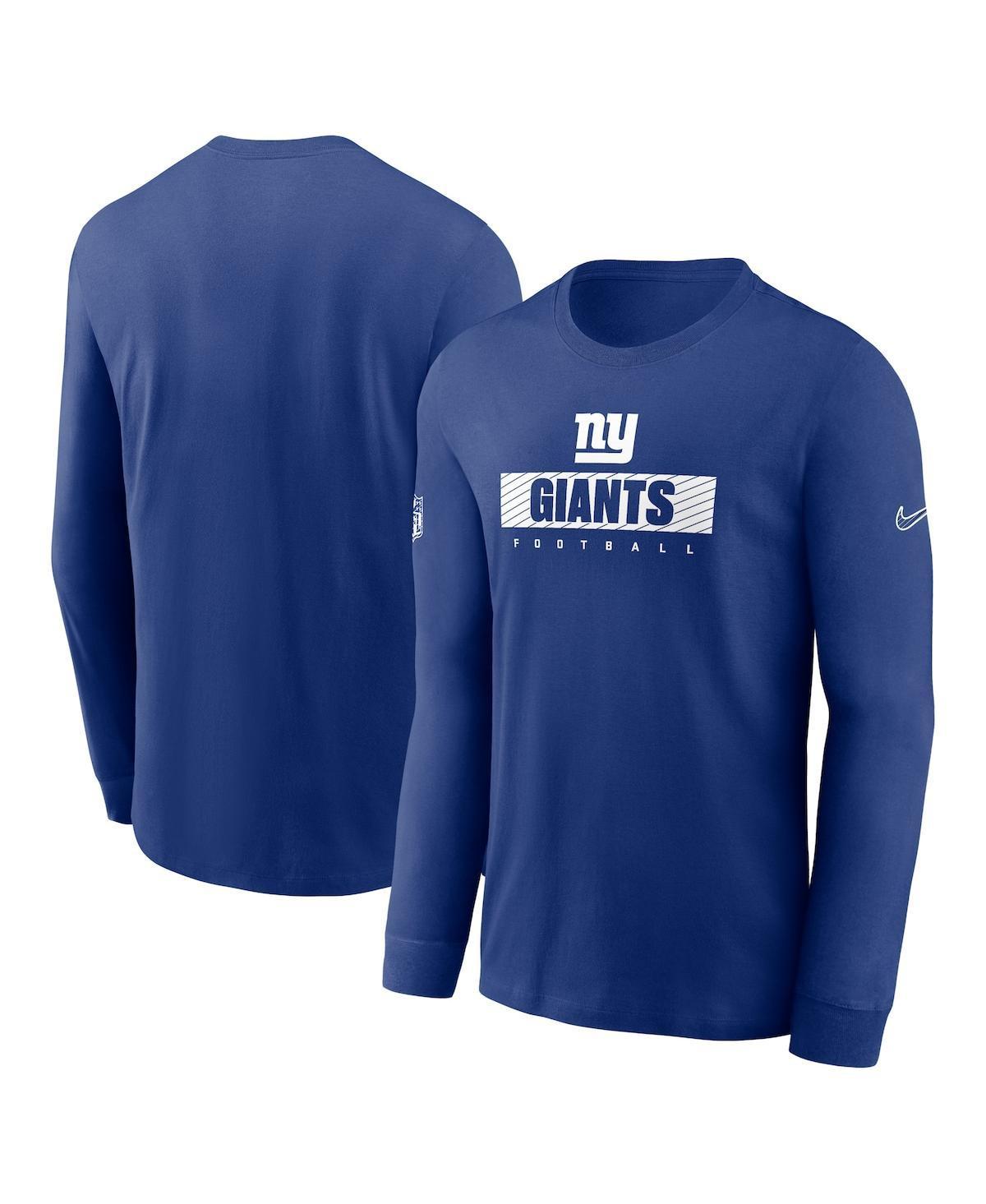 Nike Mens Royal New York Giants Sideline Performance Long Sleeve T-Shirt Product Image