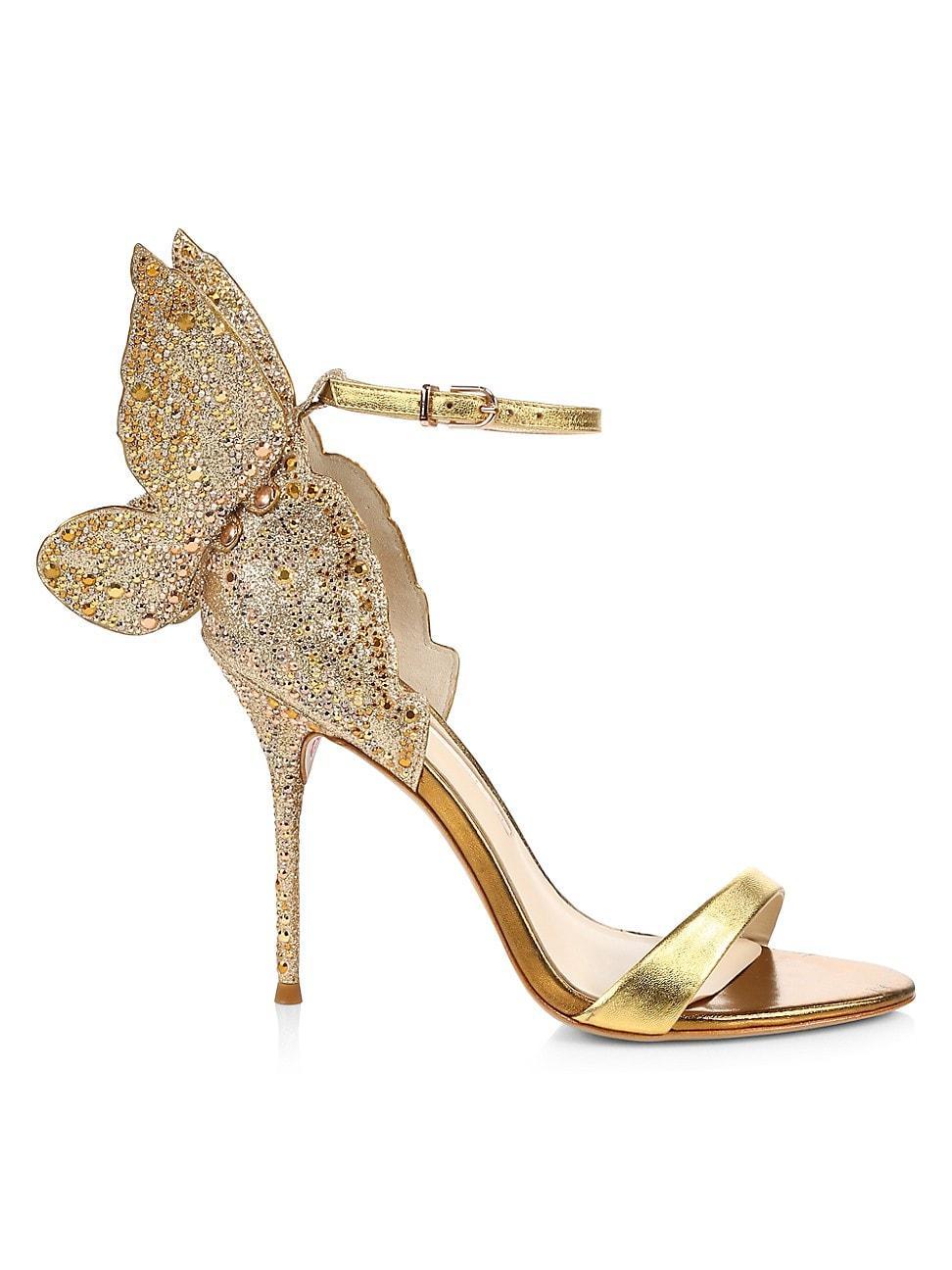 Womens Chiara Embellished Glitter & Metallic Leather Sandals Product Image