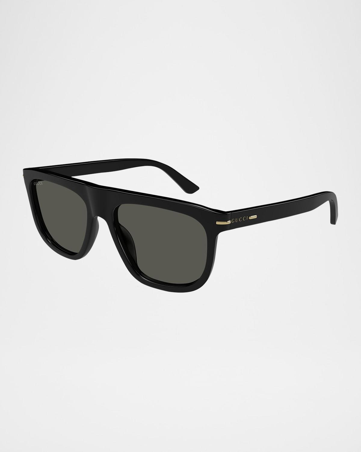 Men's GG1726SM Acetate Rectangle Sunglasses Product Image