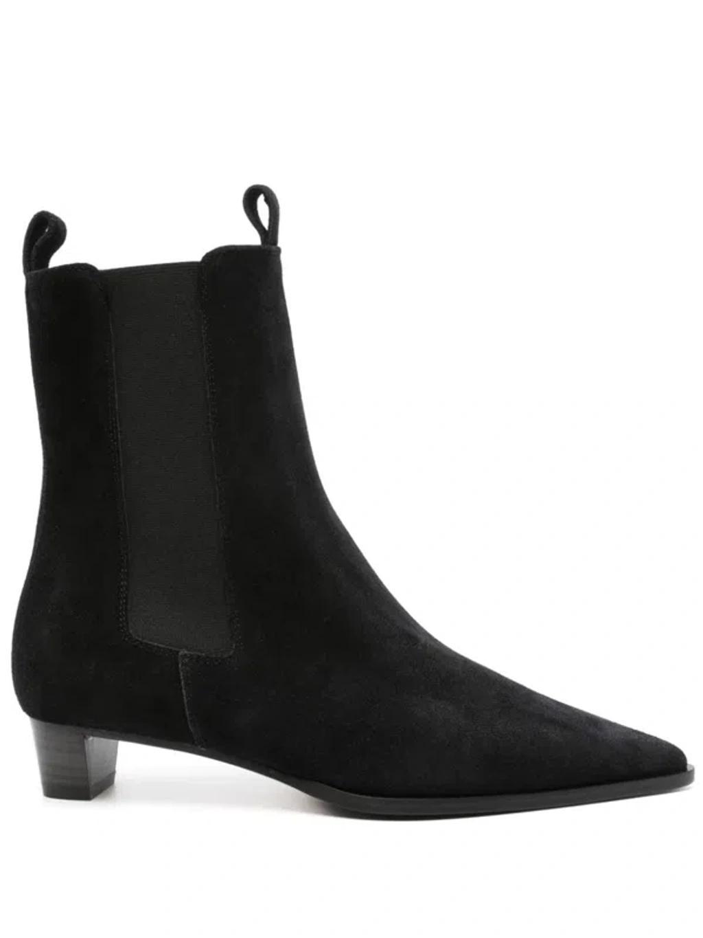 35mm Suede Boots In Black product image