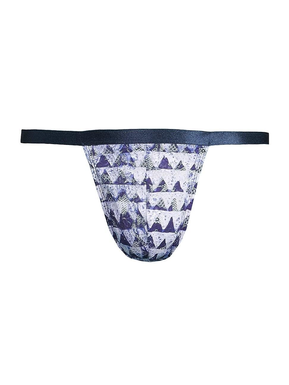 Mens Never Say Never Print Italian Thong Product Image