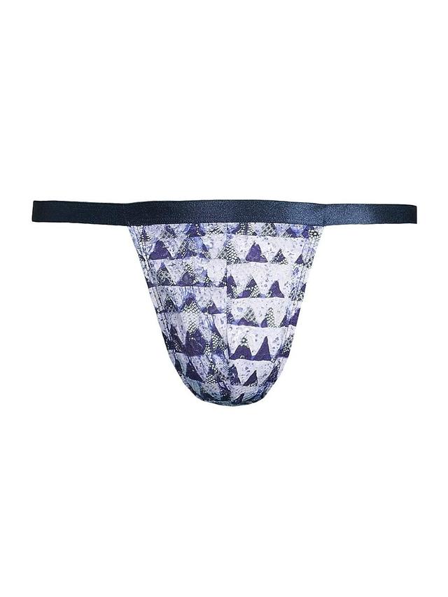 Mens Never Say Never Print Italian Thong Product Image