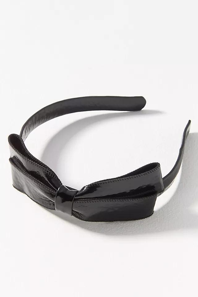 Violet & Brooks Faux-Leather Bow Headband Product Image