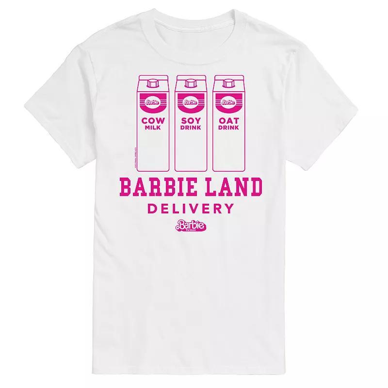 Big & Tall Barbie The Movie Barbie Land Delivery Graphic Tee, Mens Product Image