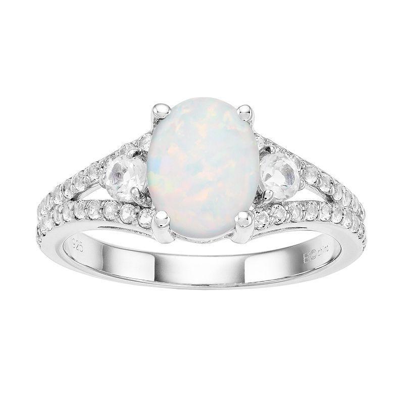 Gemminded Sterling Silver Gemstone Ring, Womens White Product Image