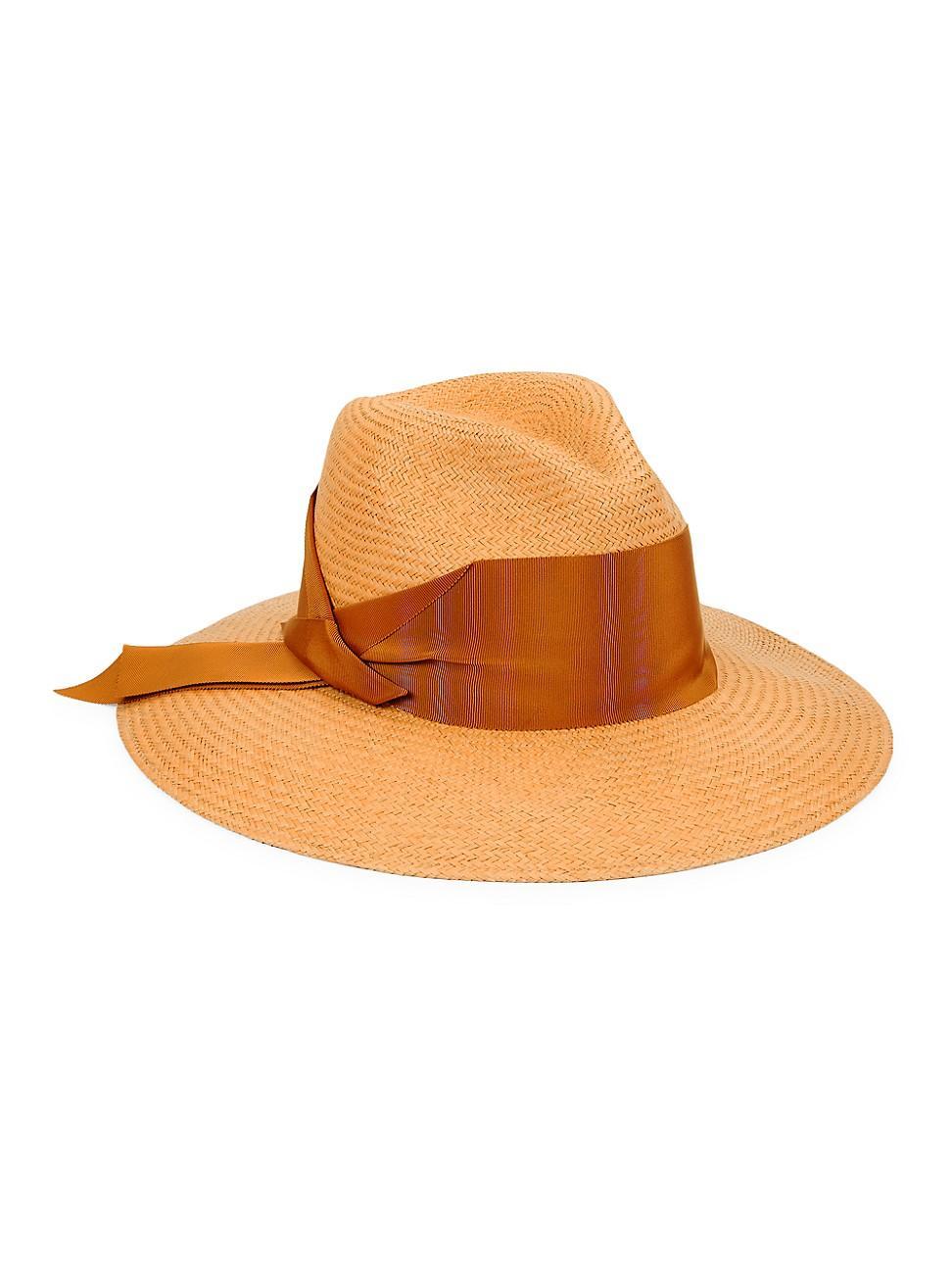 Womens Gardenia Woven Straw Fedora product image