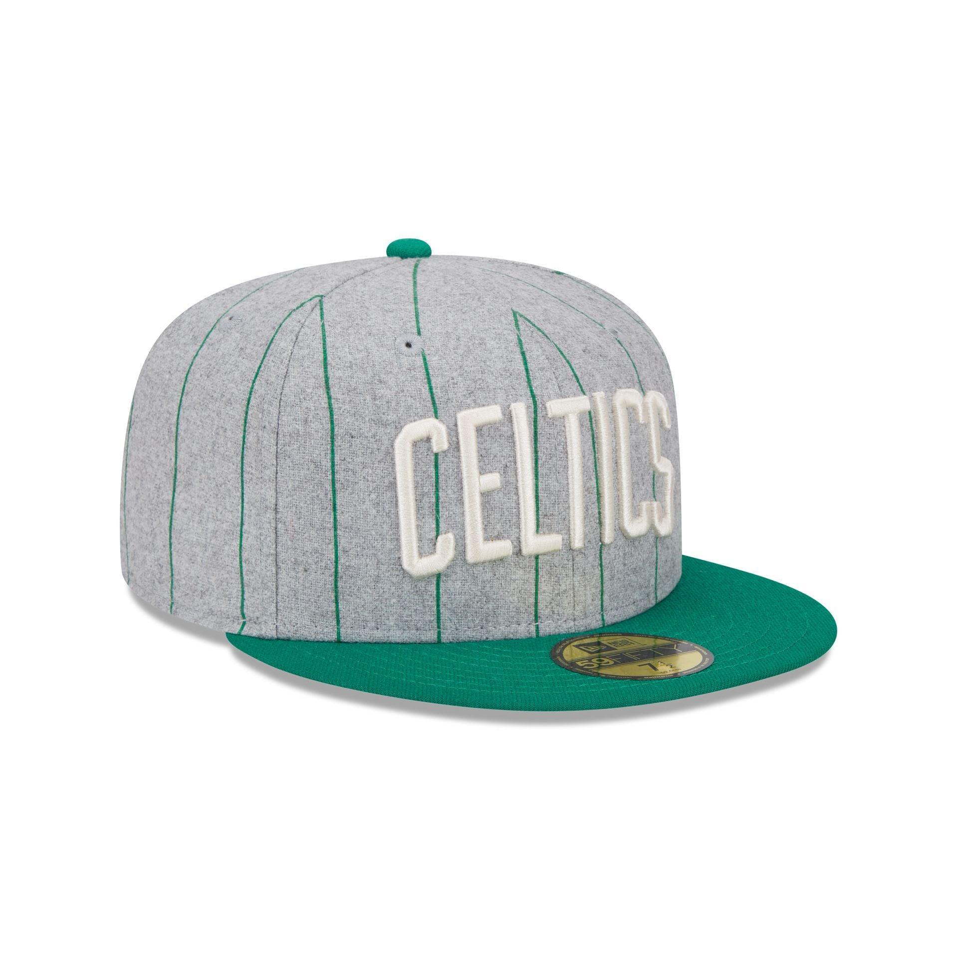 Boston Celtics Heather Pinstripe 59FIFTY Fitted Hat Male Product Image