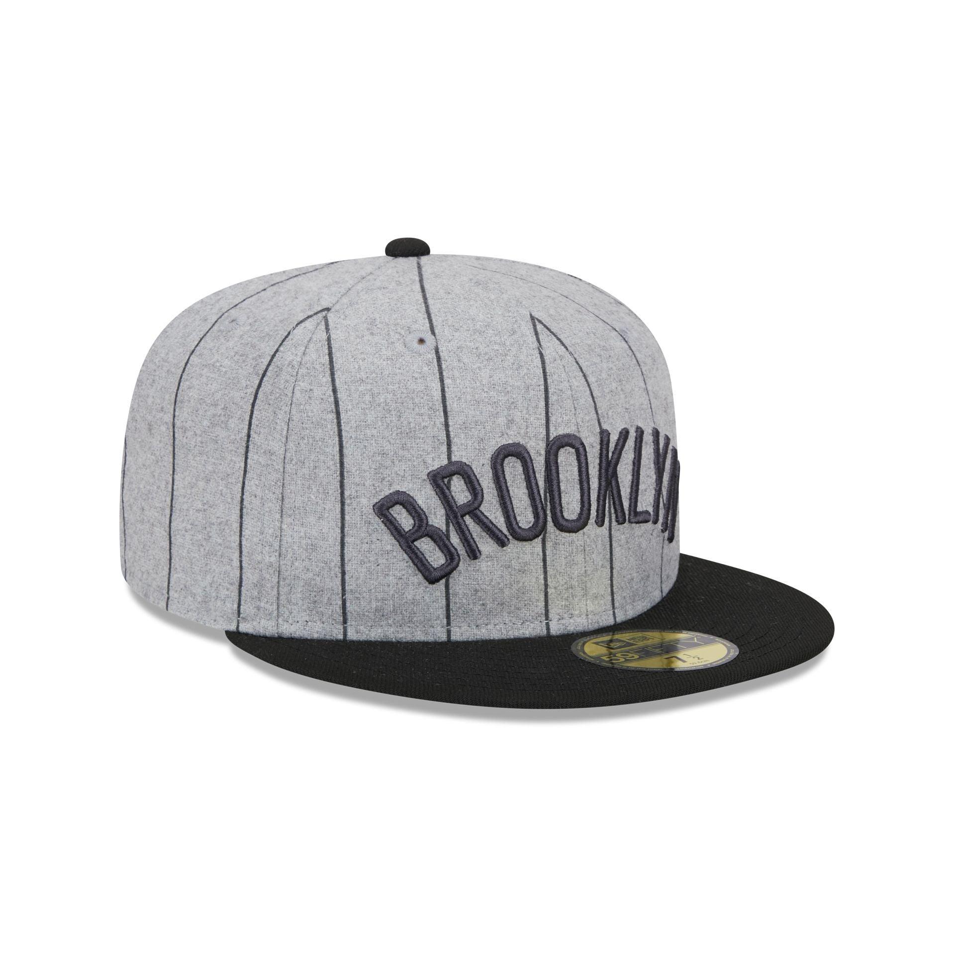 Brooklyn Nets Heather Pinstripe 59FIFTY Fitted Hat Male Product Image