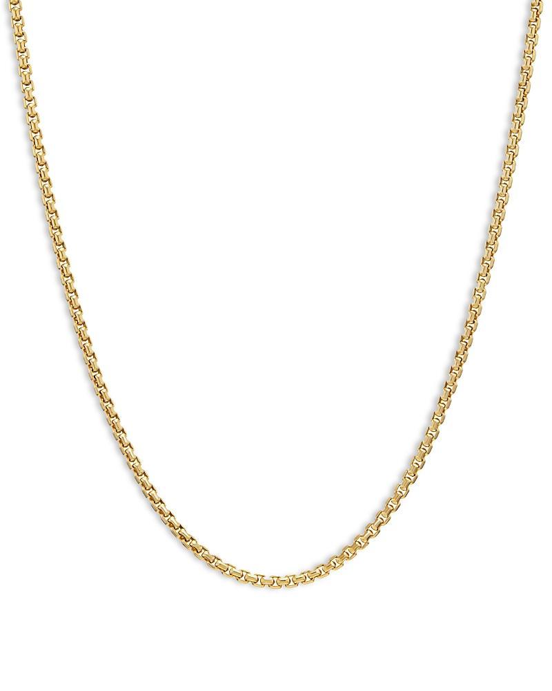 Womens Box Chain Necklace in 18K Yellow Gold, 1mm Product Image