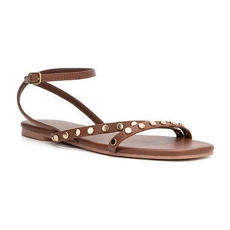 New York & Company Farra Womens Studded Sandals Black Product Image