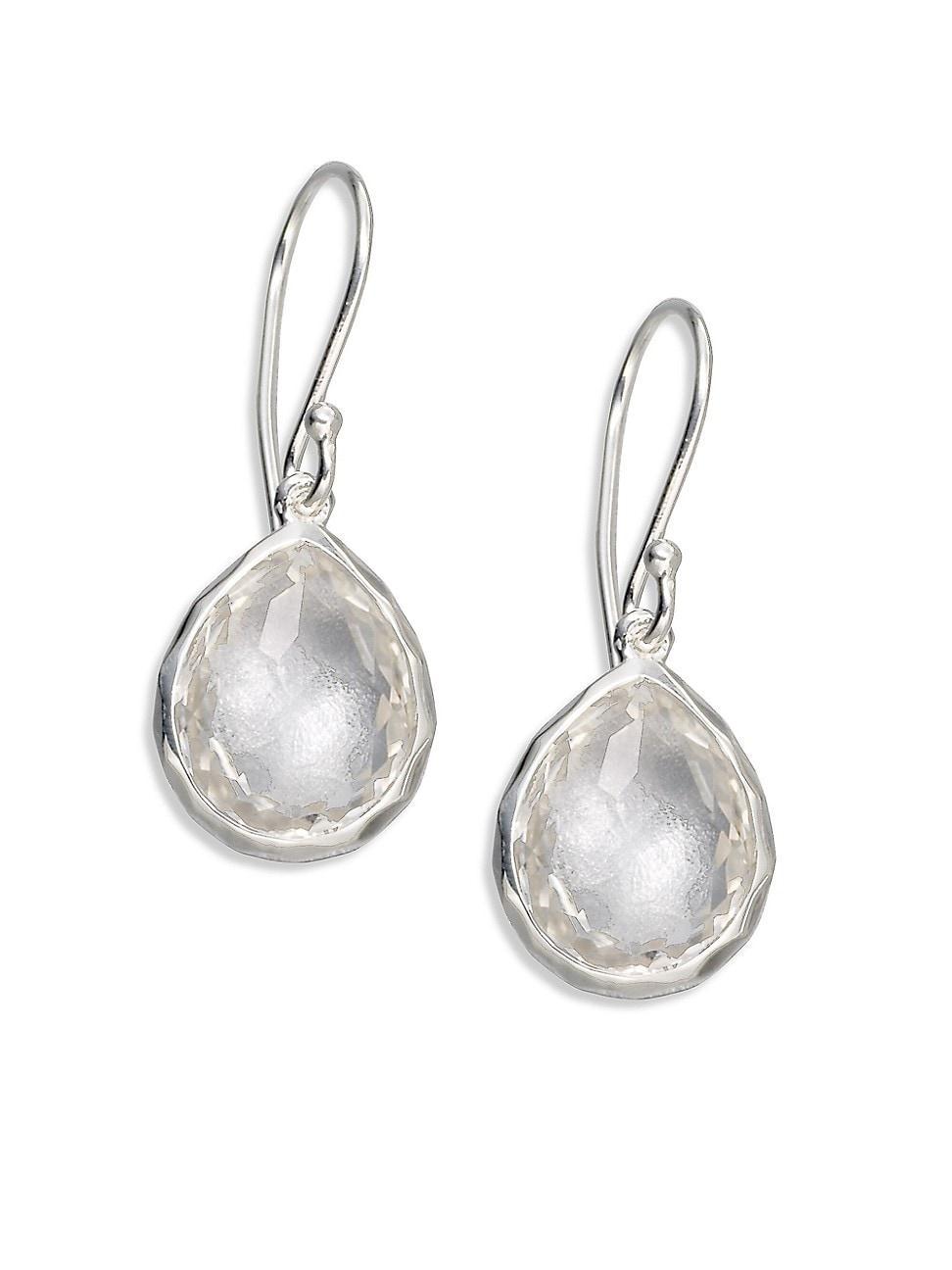 Womens Rock Candy Mini Sterling Silver & Doublet Teardrop Earrings Product Image