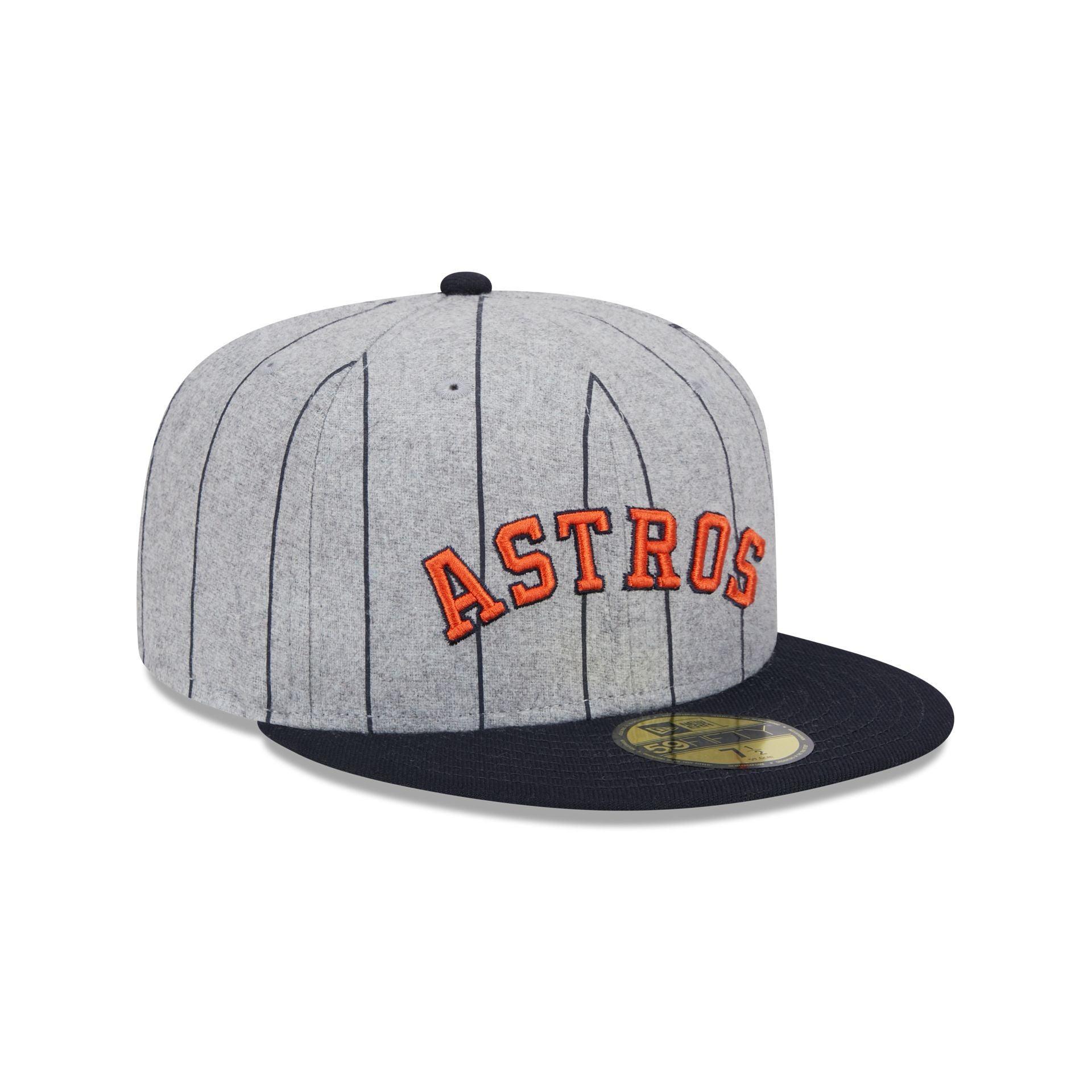 Houston Astros Heather Pinstripe 59FIFTY Fitted Hat Male Product Image