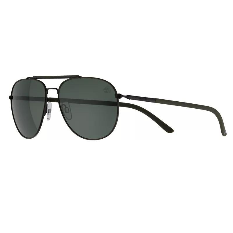 Mens Timberland 59mm Aviator Sunglasses, Black Product Image