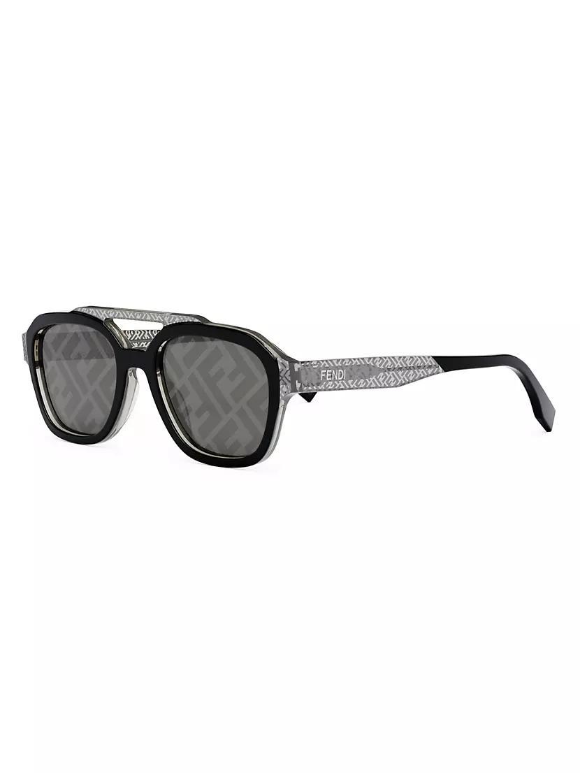 52MM Geometric Logo Sunglasses Product Image