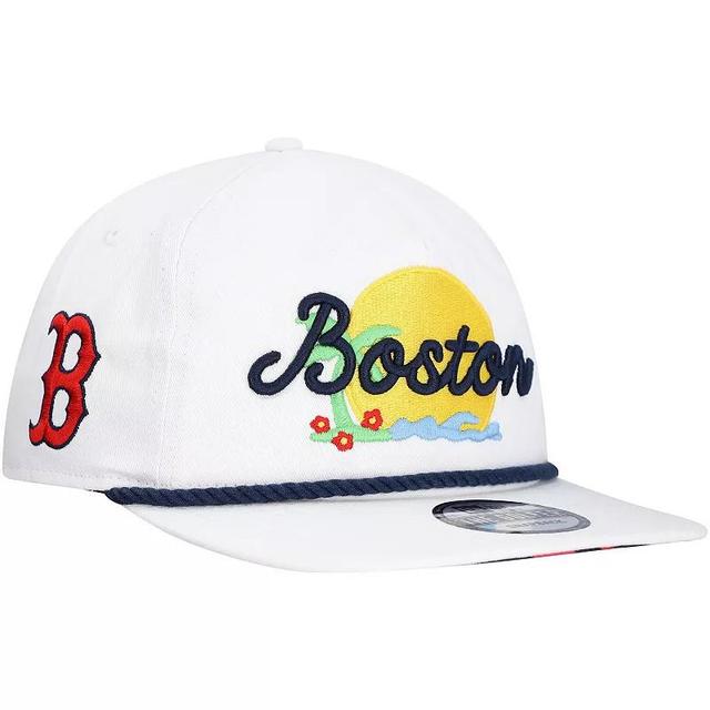 Mens New Era Boston Red Sox Paradise Golfer Adjustable Hat Product Image