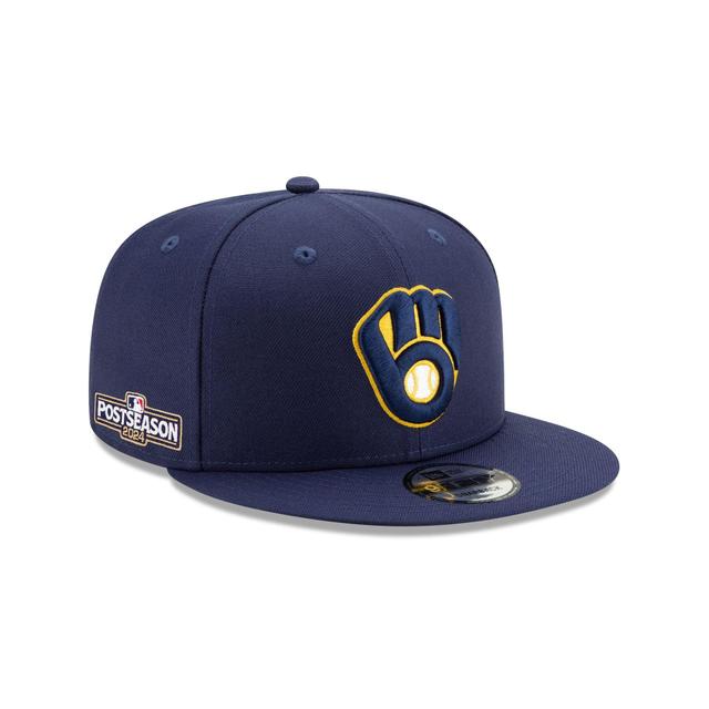 Milwaukee Brewers 2024 Postseason Side Patch 9FIFTY Snapback Hat Male Product Image