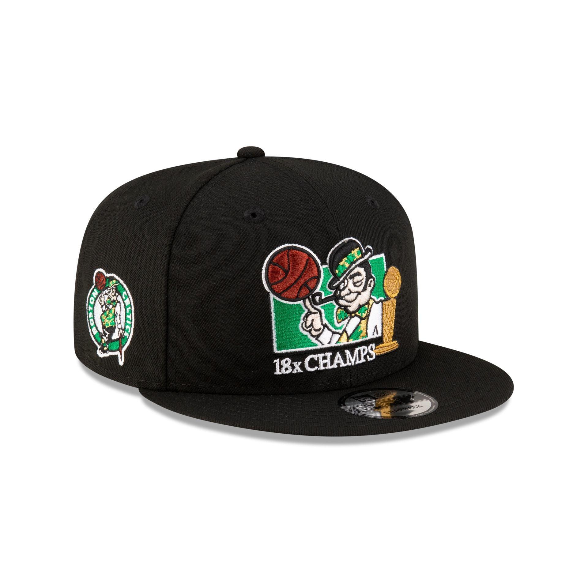 Boston Celtics 18x Champs Lucky Black 9FIFTY Snapback Hat Male Product Image